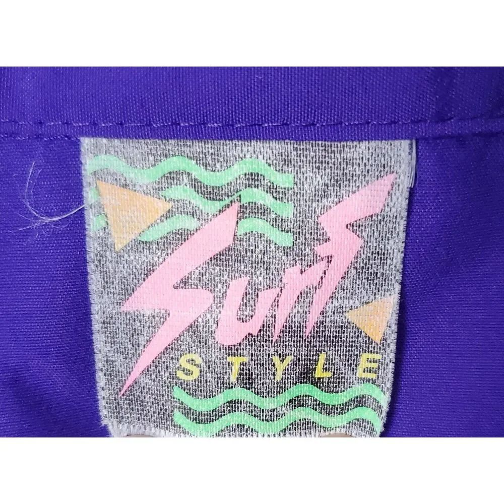 Surf Style Oakley Thermonuclear Protection Purple Pullover Windbreaker '90's Y2K - Picture 3 of 9